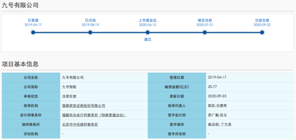 配先查-官网 首单CDR九号智能发行前更名，删除“机器人”字样